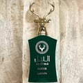 Lattafa safeer al noble green luxury edp atas kayu, dekat depan