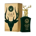 Lattafa Safeer Al Noble green mewah perfume pembungkusan kepala rusa emas dekat
