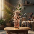 Teriaq Lattafa unisex edp fragrance living room wooden table top view closeup