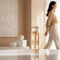 Teriaq Lattafa unisex edp perfume glass bottle minimalist style white reflective table